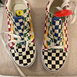 Brand new colorful vans. Size 5